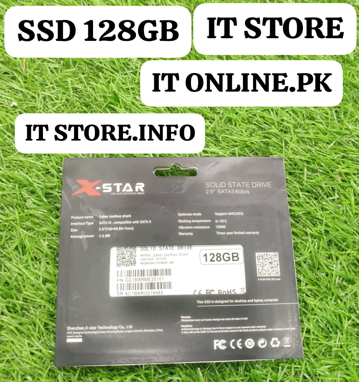 ⚡ X-STAR 128GB SATA III SSD - 6Gb/s High Speed - 1 Year Warranty | IT Store