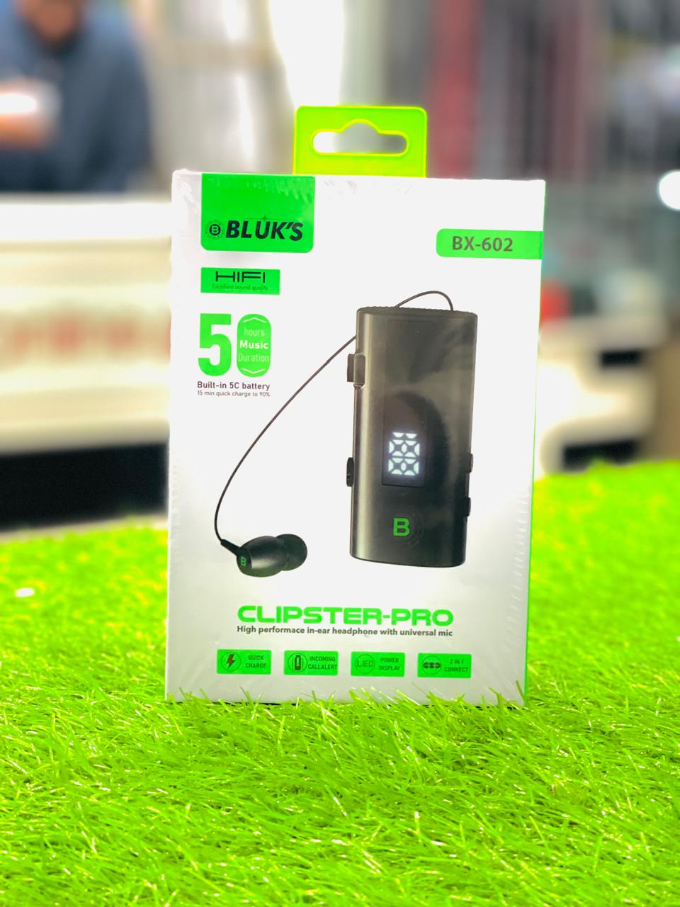 BLUK’S BX-602 Clipster-Pro Wireless Headset - 50 Hours Music & Fast Charge | IT Store