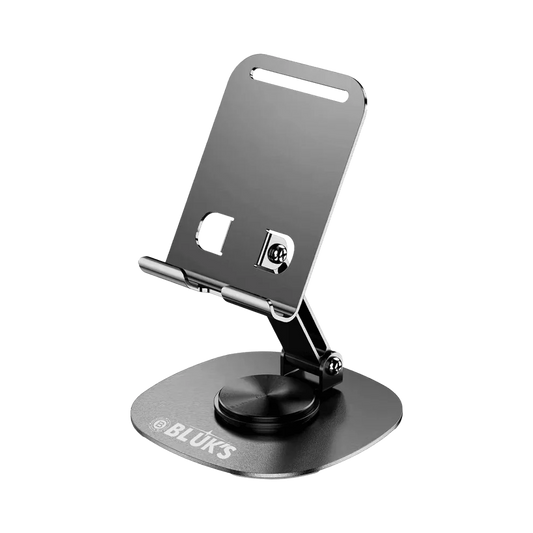 BLUK’S BX-320 Metal Desktop Phone Stand - 360° Rotation Steel Body | IT Store