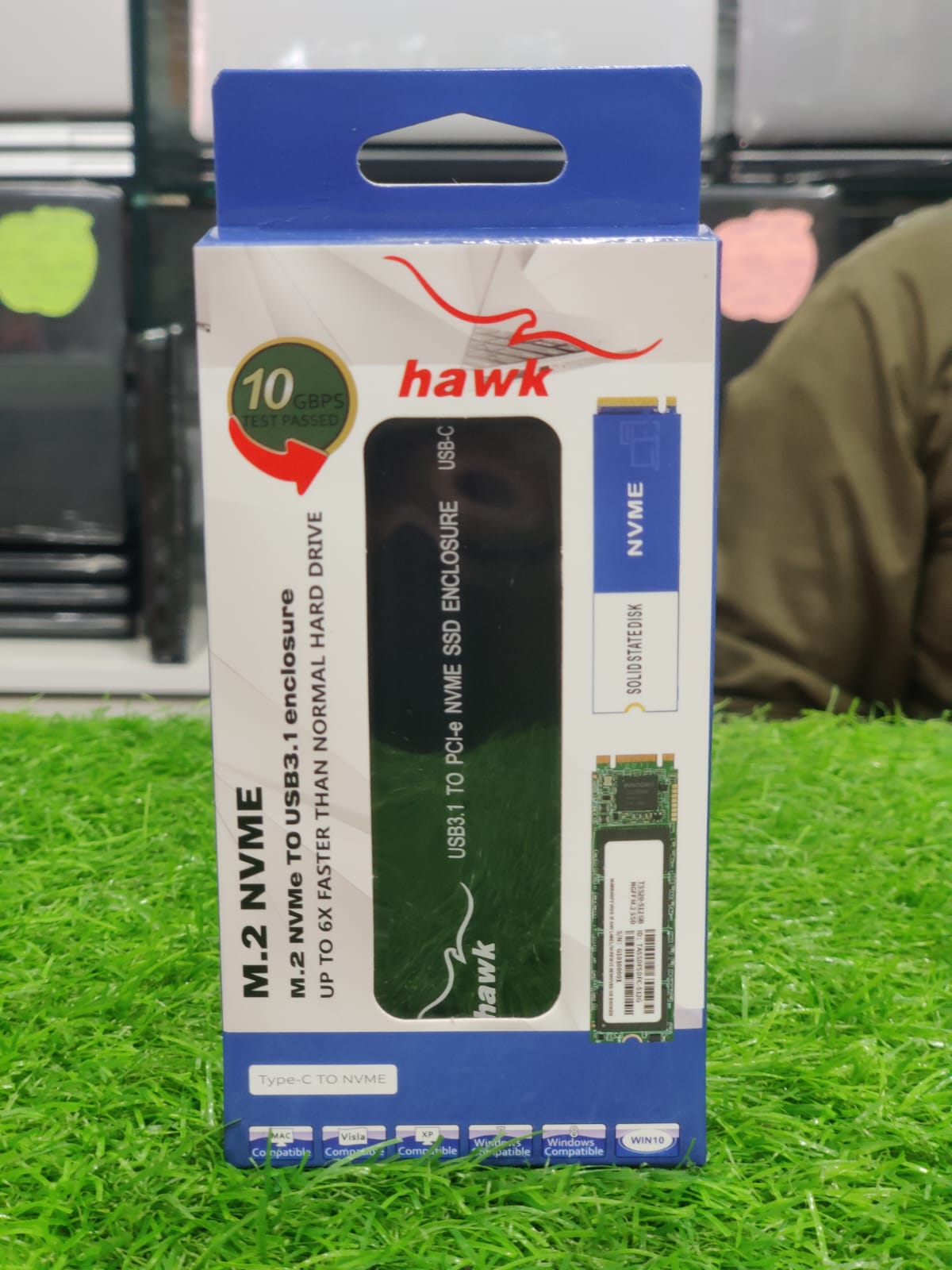 Hawk M.2 NVMe to USB 3.1 Type-C SSD Enclosure - 10Gbps High Speed | IT Store