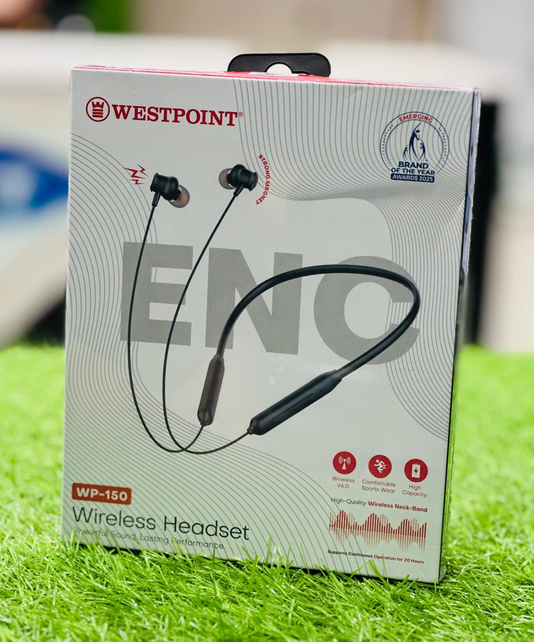 Westpoint WP-150 Wireless Neckband - ENC Noise Reduction - 30 Hours Talk Time