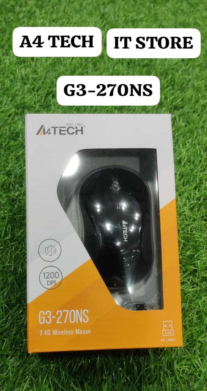 A4Tech G3-270NS Silent Wireless Mouse Front View