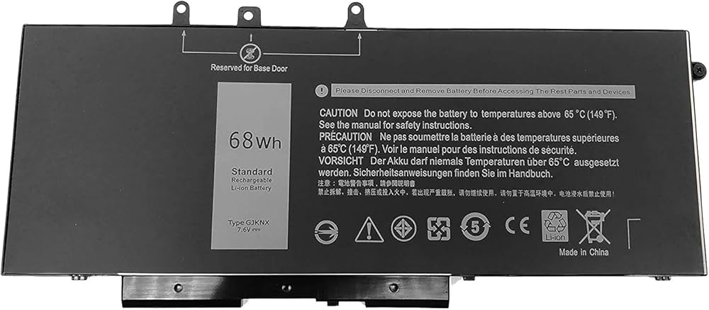 GJKNX LAPTOP BATTERY DELL Latitude 5280 5480 5580 5290 5490 5590 Precision 15 3520 M3520 M3530 93FTF D4CMT 11.4V 68WH