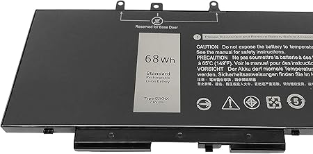 GJKNX LAPTOP BATTERY DELL Latitude 5280 5480 5580 5290 5490 5590 Precision 15 3520 M3520 M3530 93FTF D4CMT 11.4V 68WH