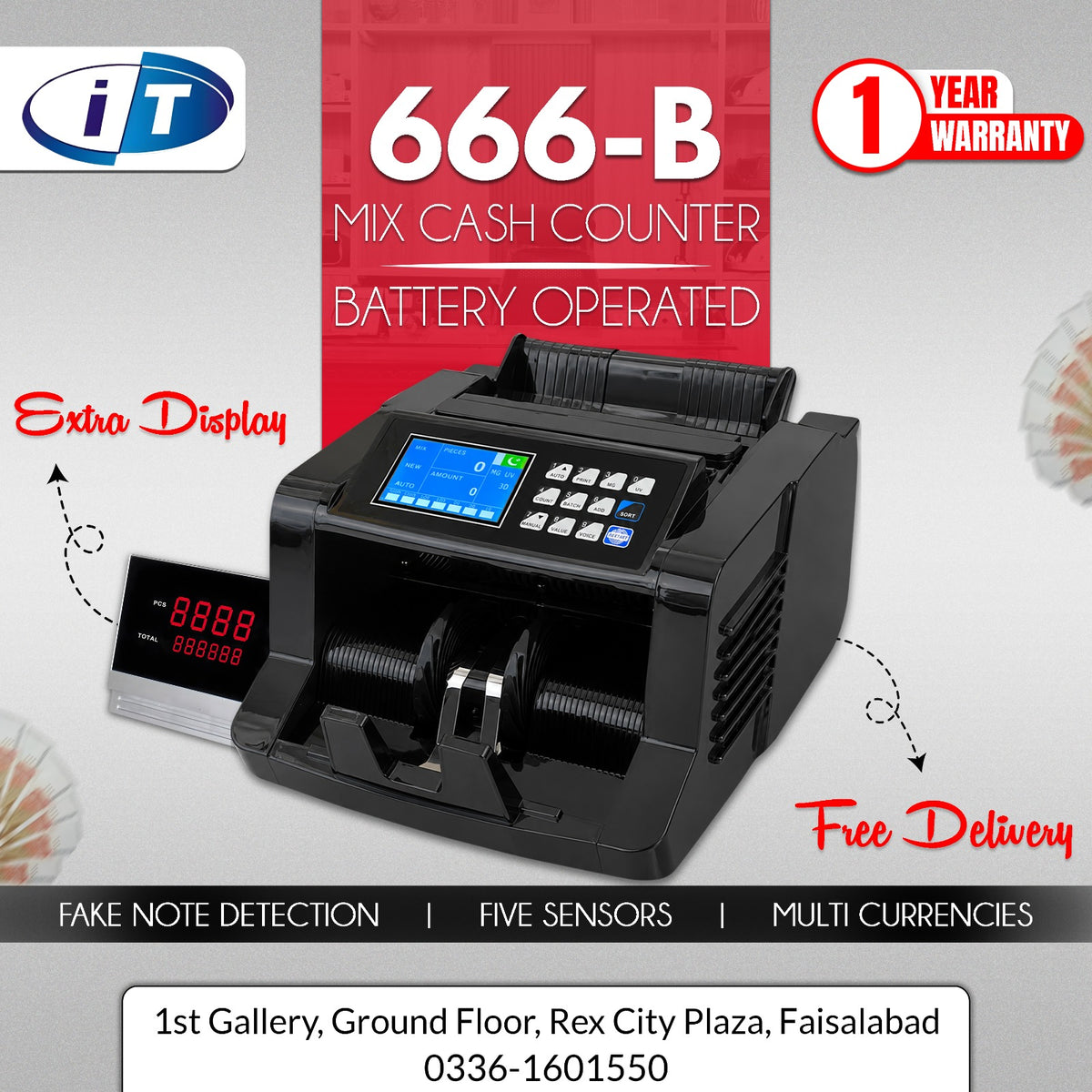 666 b battery operated note counter machine jaffar malik it store faisalabad