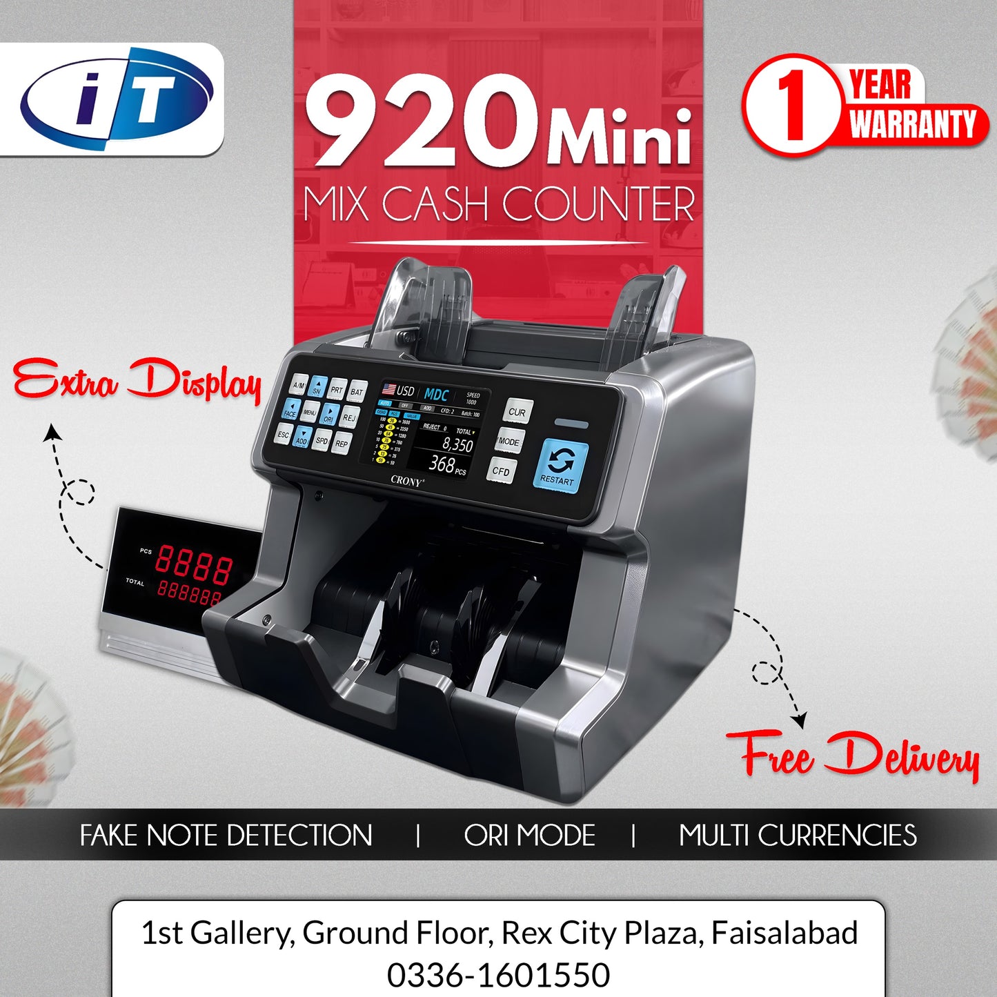 💸 DTECH 920 Mini Mix Value Cash Counting Machine Price in Pakistan | I.T. STORE 🚀