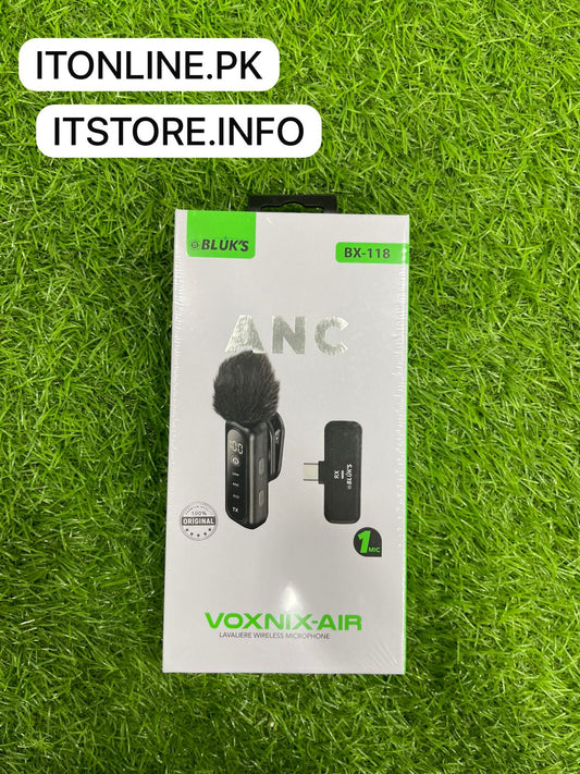 BX-118 Wireless Microphone for Vlogging and Recording - I.T. STORE Faisalabad