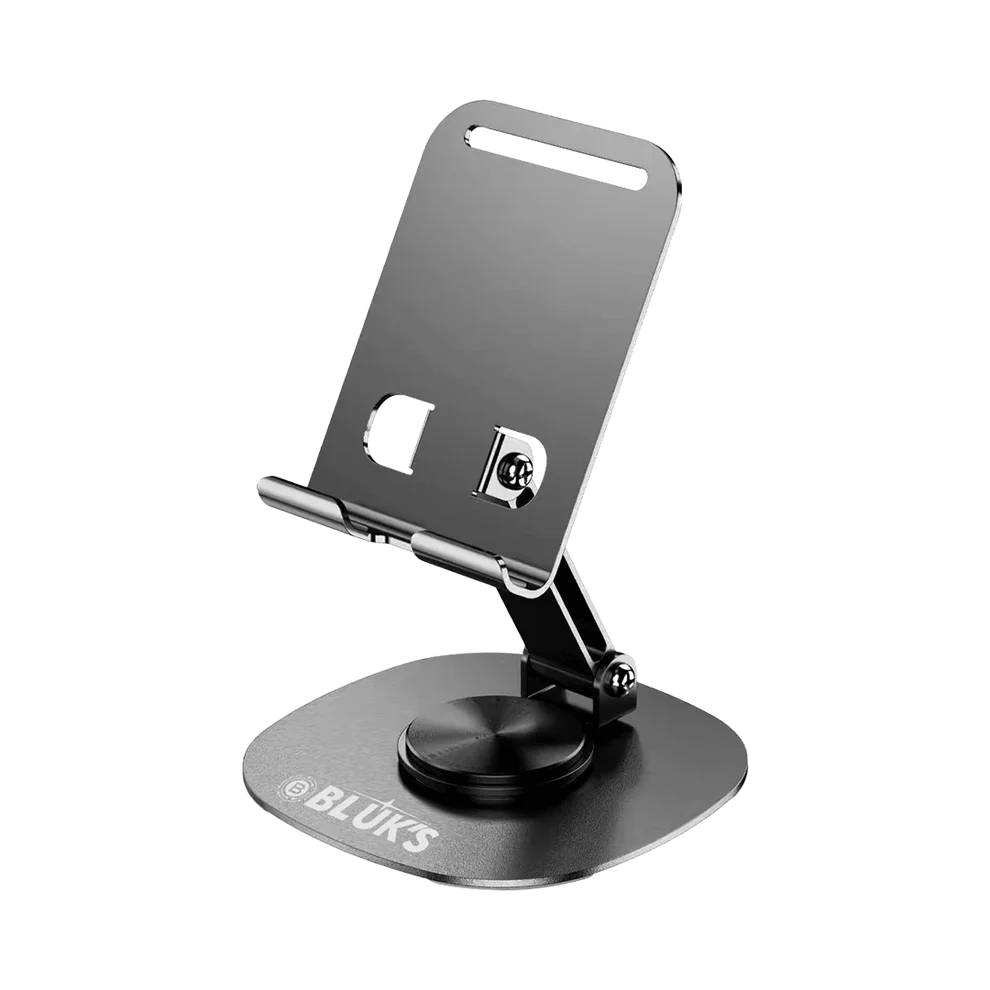 BLUK’S BX-320 Metal Desktop Phone Stand - 360° Rotation Steel Body | IT Store