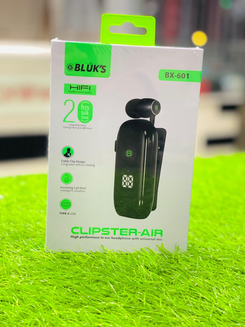 BLUK’S BX-601 Clipster-Air Bluetooth Headset - 20 Hours Talk Time | IT Store Pakistan