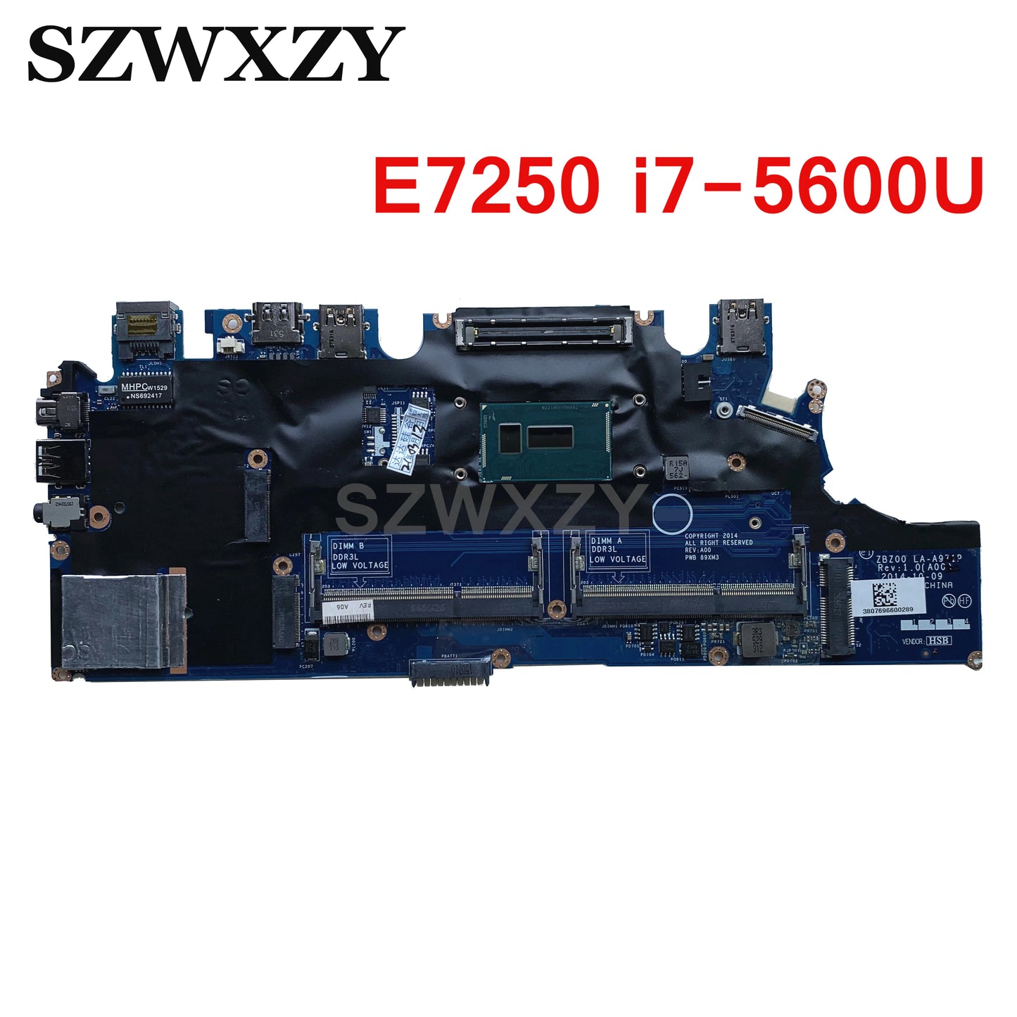 Dell E7250 Laptop Motherboard for Intel Core i7 Processor