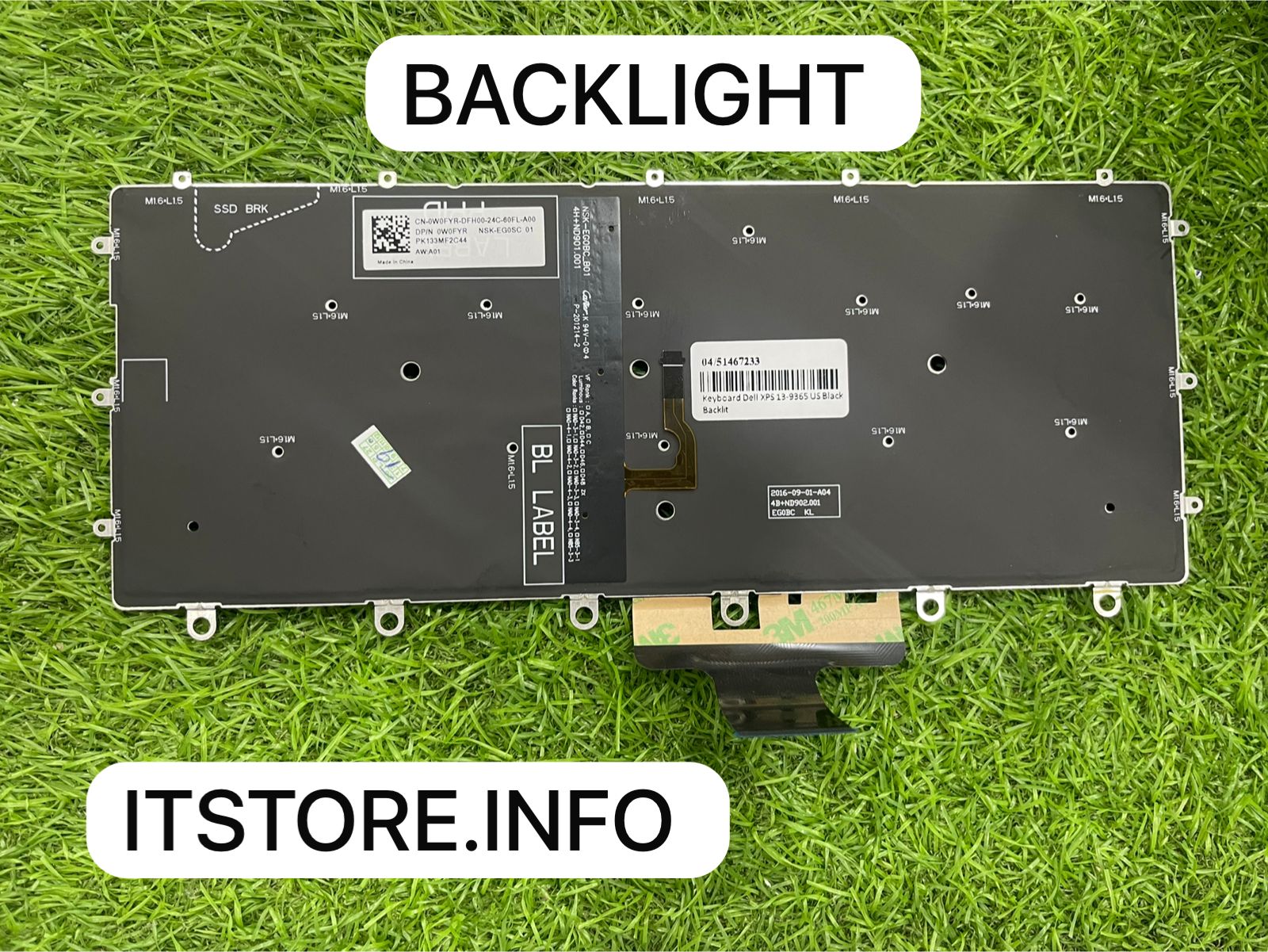 Dell 0W0FYR W0FYR Backlight Keyboard for XPS 13 9365 Rex City I.T. STORE