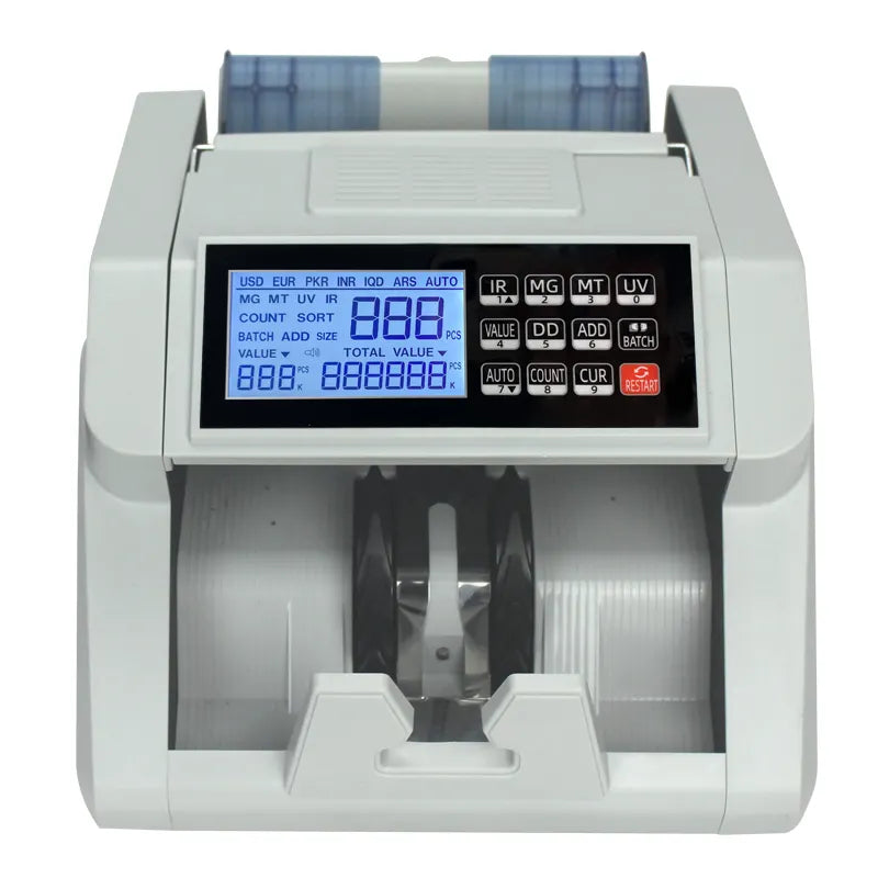 Cash Counting Machine N95P MIX CASH MIX VALUE  With Fake Note Detector ( White Color )