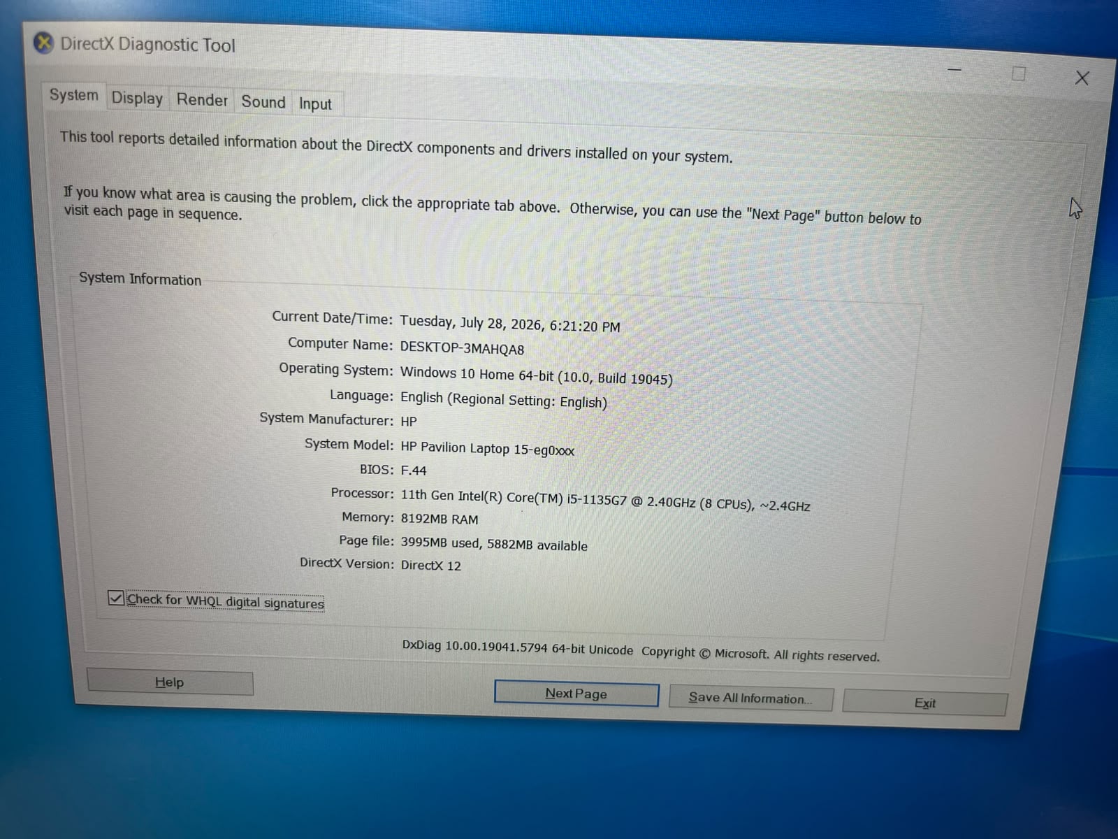 hp-pavilion-15-eg0xxx-dxdiag-specs-11th-gen-i5