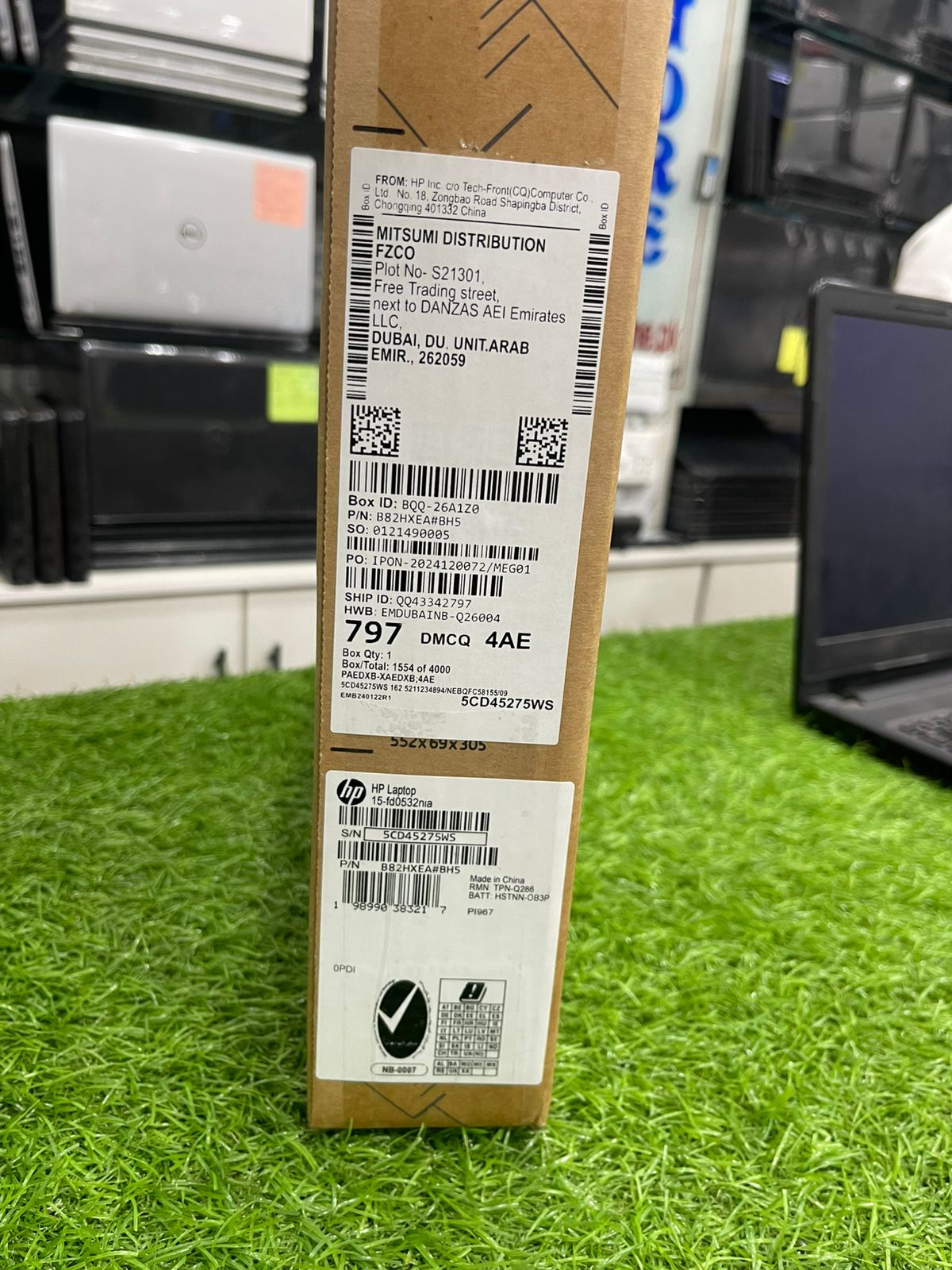 Silver HP 15-fd laptop box pack with 256GB SSD