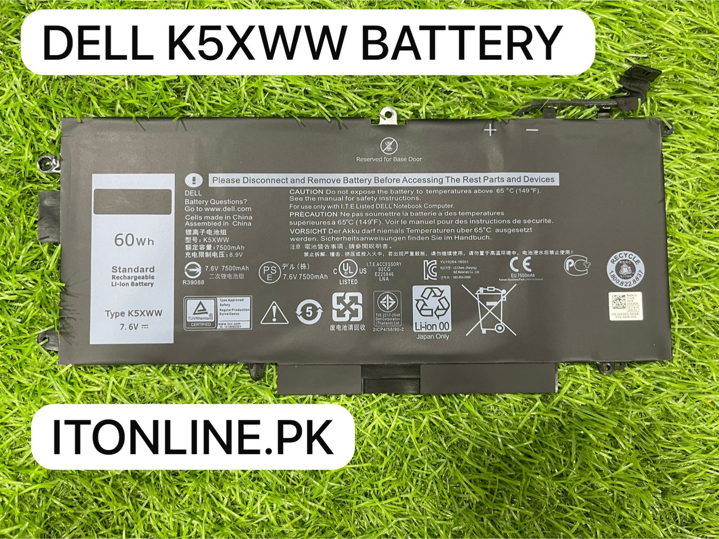 🔋 Dell Latitude 5289 7389 7390 2-in-1 Battery K5XWW Price in Pakistan | I.T. STORE 🚀