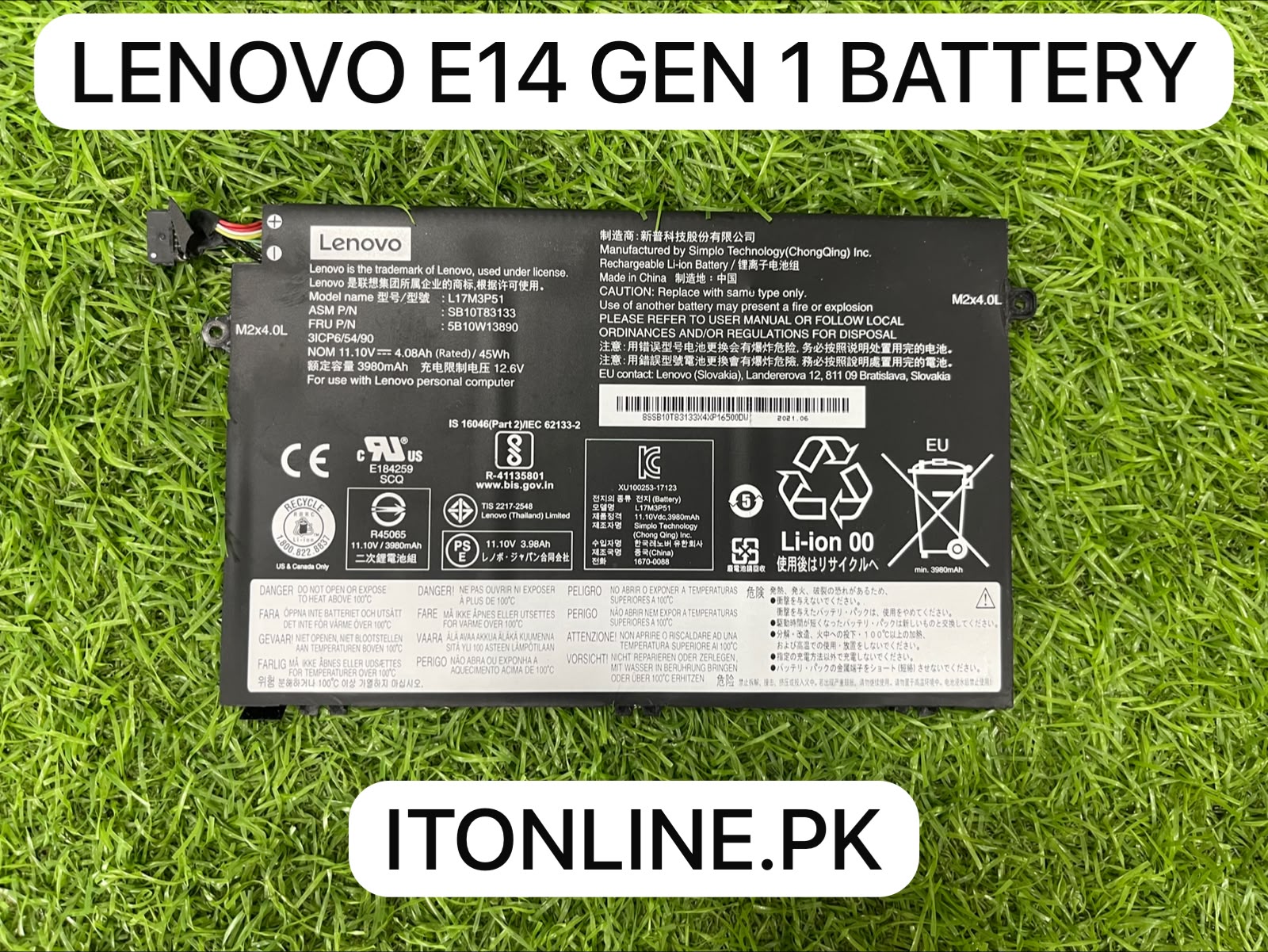 Lenovo ThinkPad E14 Replacement Battery 11.1V 4080mAh Rex City I.T. STORE
