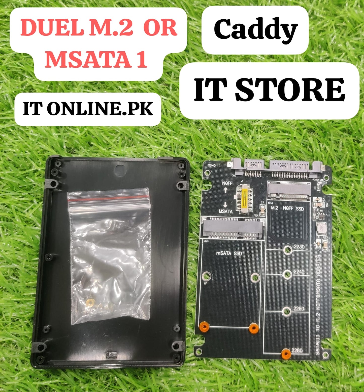 🚀 HAWK M.2 NGFF & mSATA to 2.5" SATA SSD Adapter Case - Dual Support | IT Store