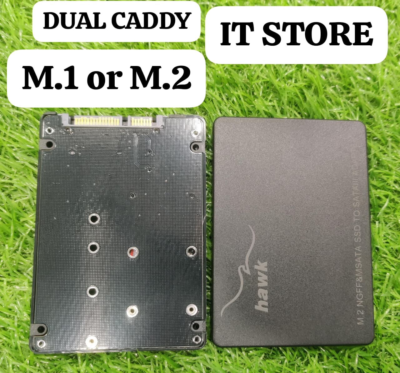 🚀 HAWK M.2 NGFF & mSATA to 2.5" SATA SSD Adapter Case - Dual Support | IT Store