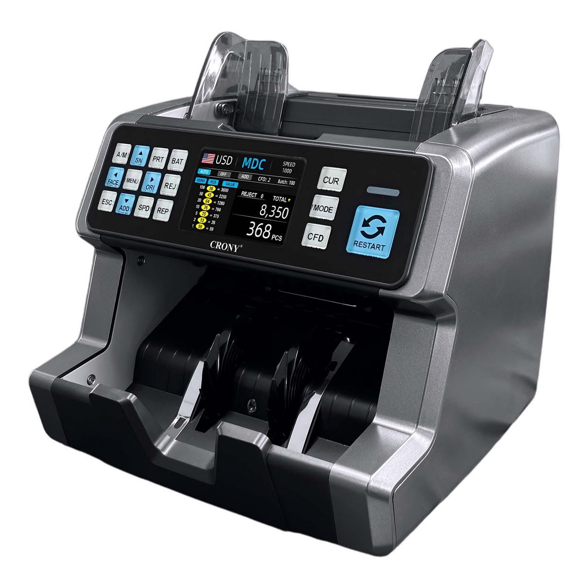 Heavy Duty Mixed Currency Counter Machine for PKR USD EUR Rex City I.T. STORE