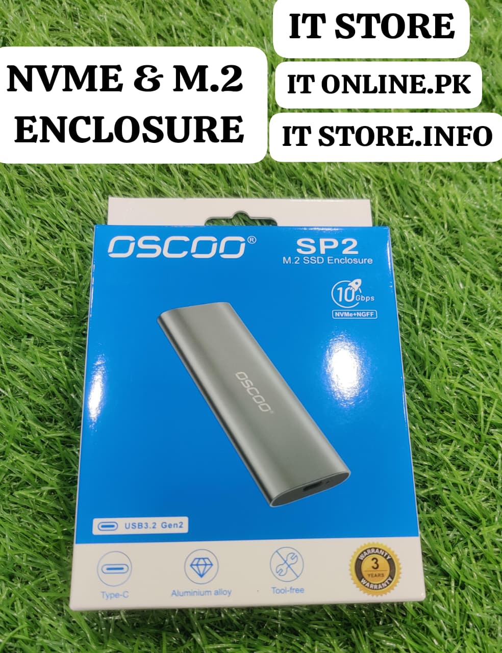 🚀 OSCOO SP2 M.2 SSD Enclosure - NVMe & NGFF Dual Protocol 10Gbps | IT Store