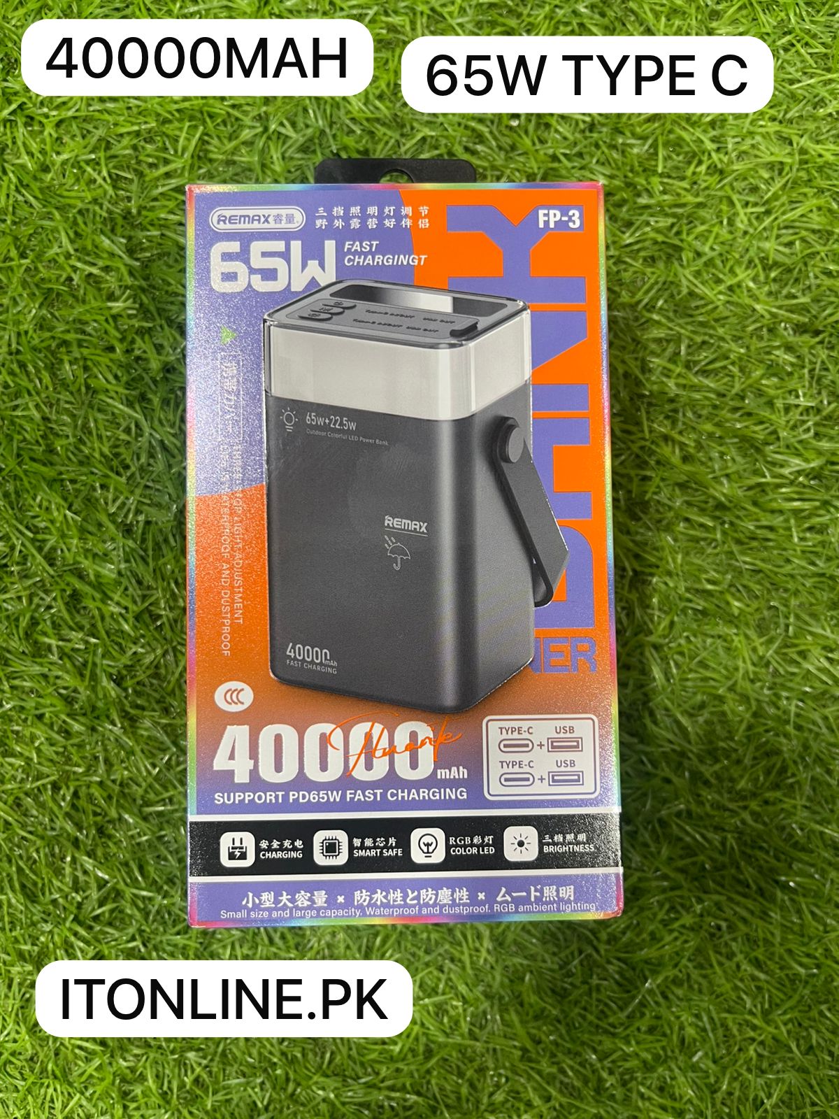 Remax 40000mAh 65W PD Fast Charging Power Bank FP-3 Price in Pakistan I.T. STORE