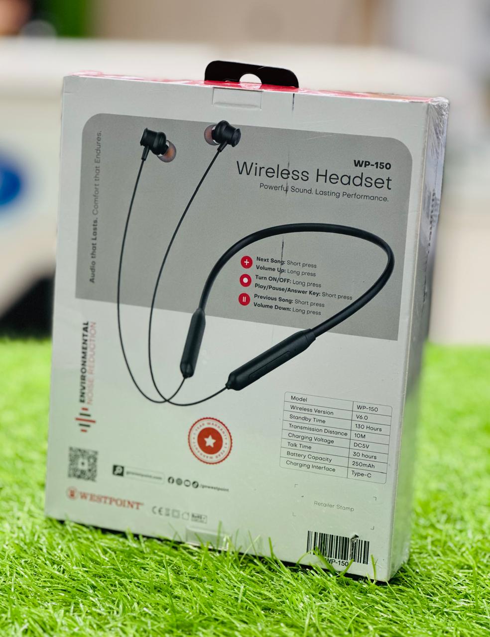 Westpoint WP-150 Wireless Neckband - ENC Noise Reduction - 30 Hours Talk Time