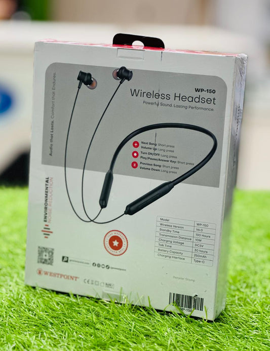 Westpoint WP-150 Wireless Neckband - ENC Noise Reduction - 30 Hours Talk Time