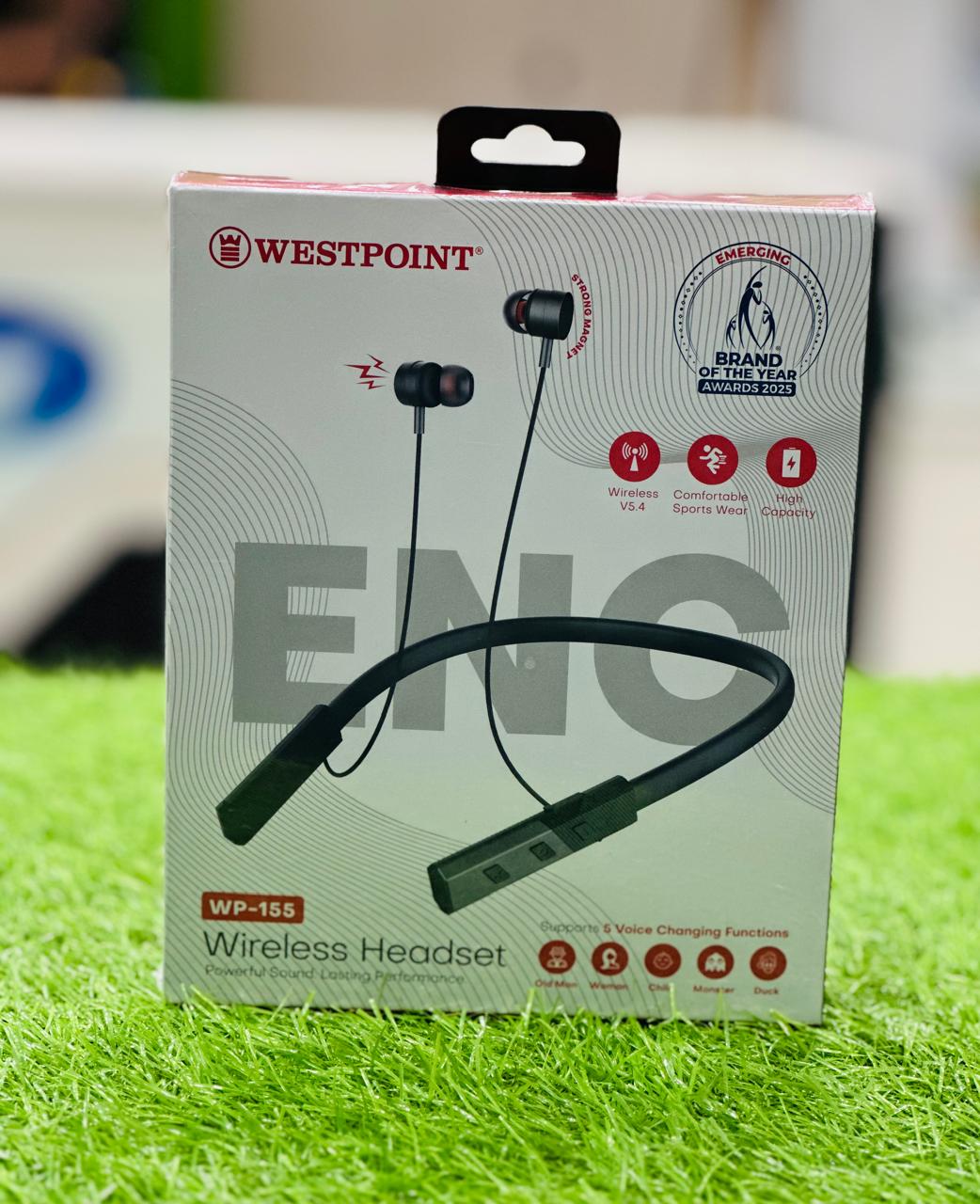 Westpoint WP-155 Wireless Neckband - ENC Noise Reduction - Magic 5 Voice Changer Functions