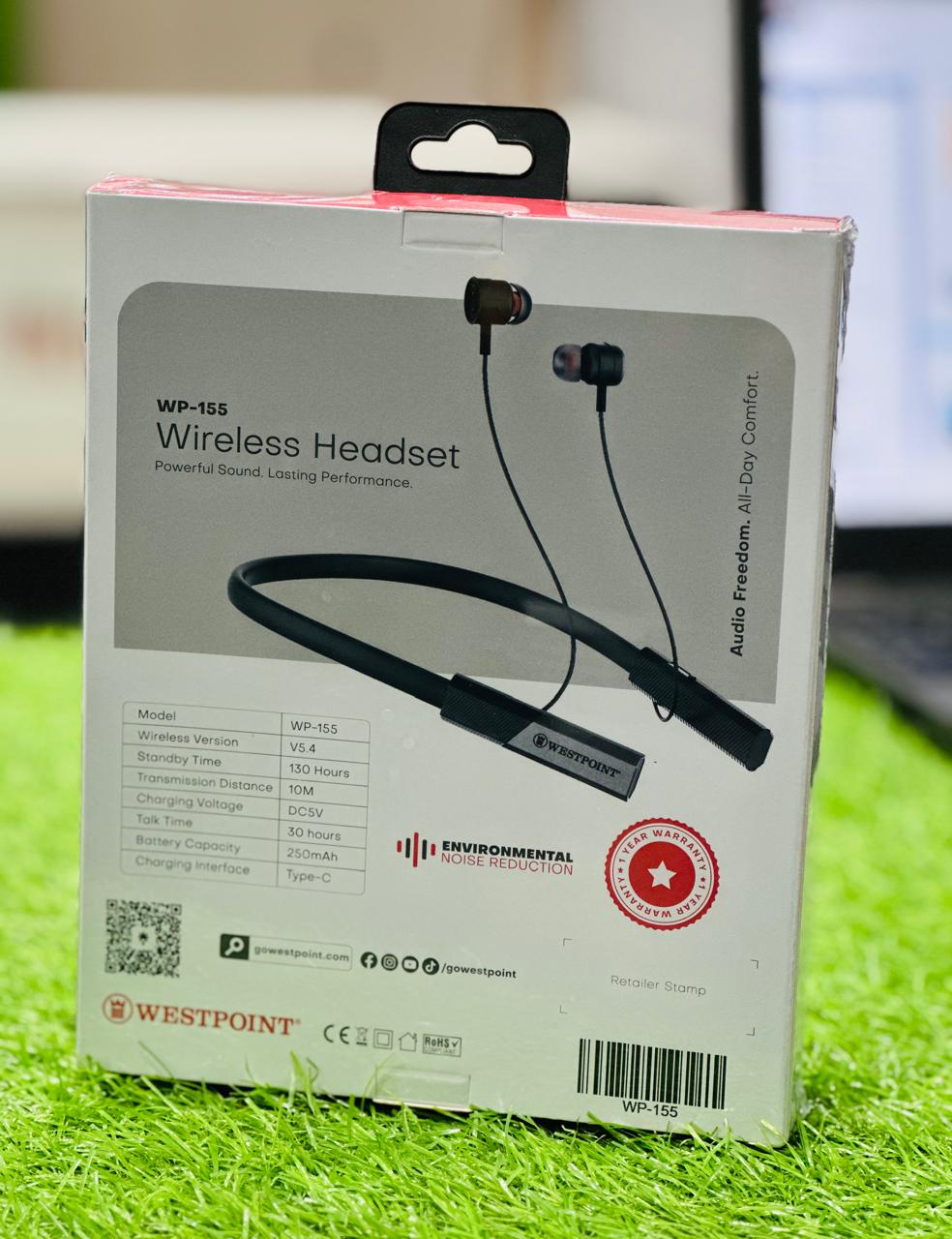 Westpoint WP-155 Wireless Neckband - ENC Noise Reduction - Magic 5 Voice Changer Functions