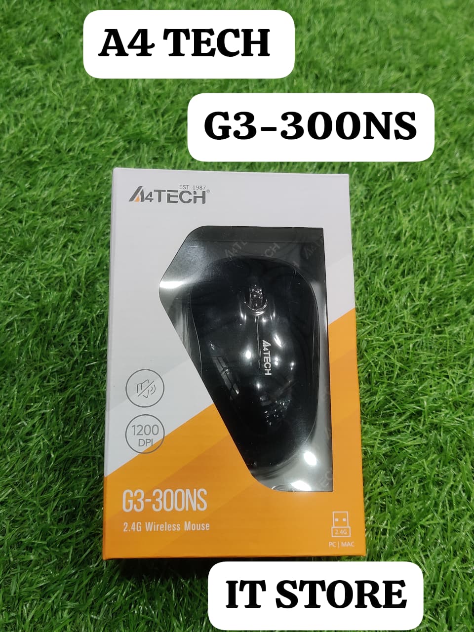 A4Tech G3-300NS Silent Wireless Mouse Front View