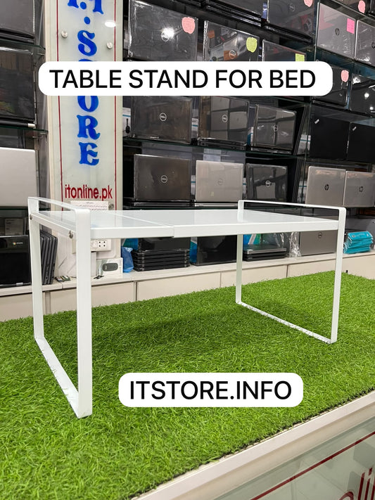 adjustable expandable metal laptop table stand top view white itonline pk[