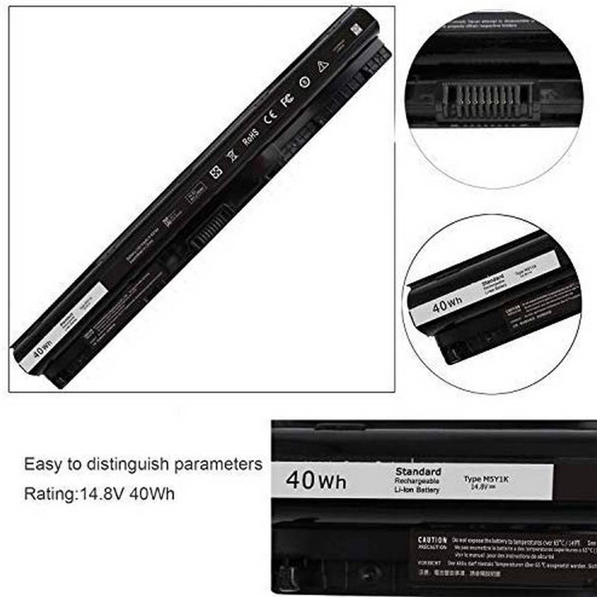 Laptop Battery for Dell Inspiron 3451 3551 3458 3558 3552 3558 5558 5559 5755 3470 1KFH3 GXVJ3 WKRJ2 M5Y1K
