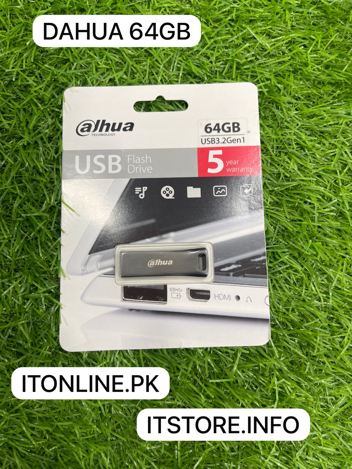 DAHUA 64GB Flash Drive USB High Speed Compatible Windows Mac Linux I.T. STORE Faisalabad