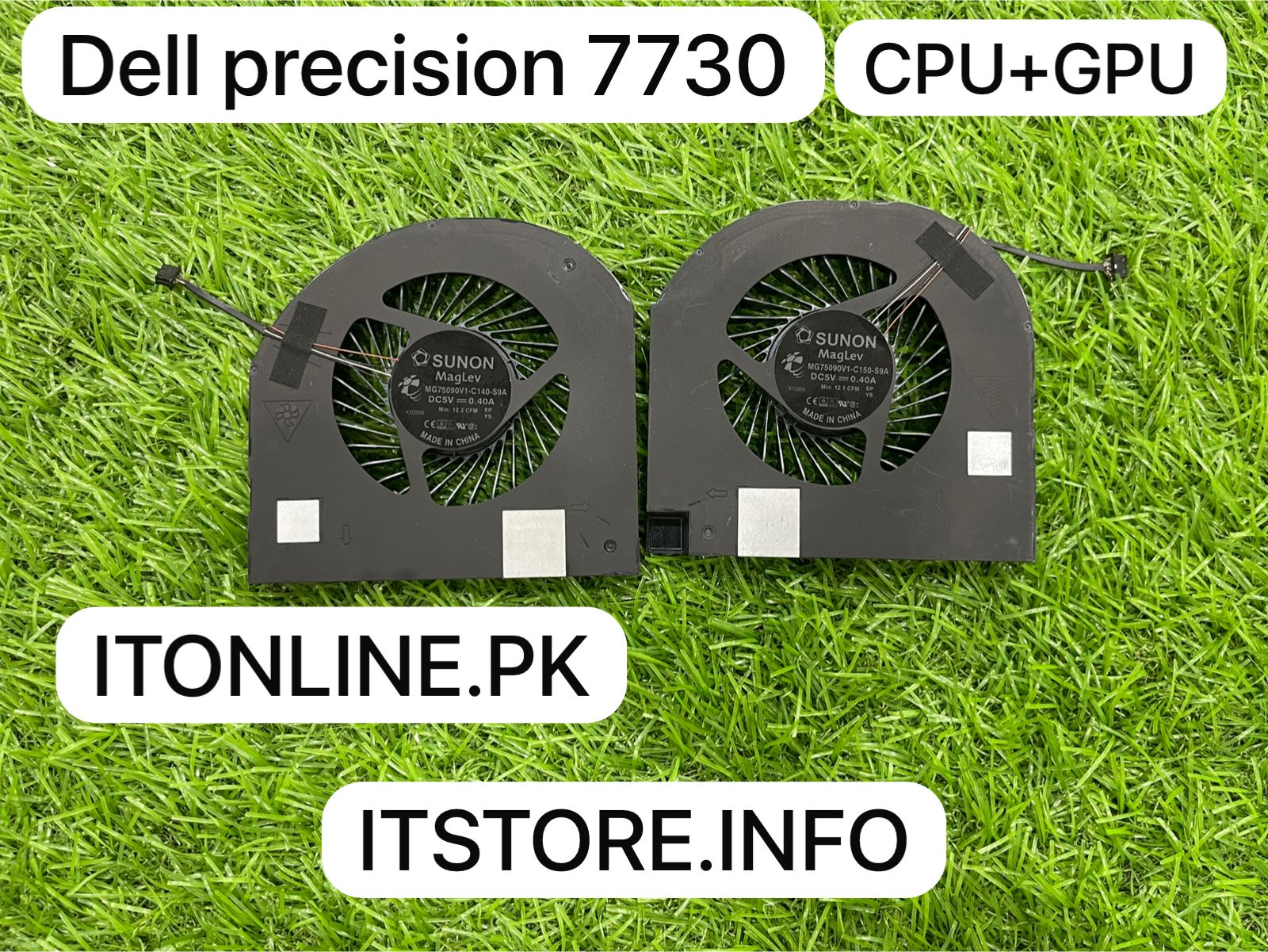 Dell Precision 7730 and 7740 CPU and GPU Cooling Fan Pair 07JV64