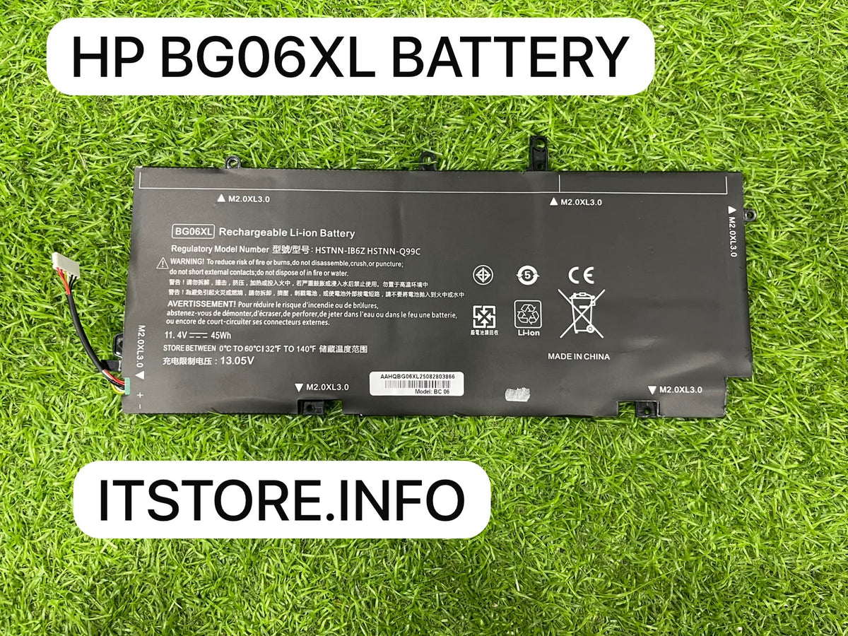 hp bg06xl battery rear black protective wrap view itstore info[cite: 22]