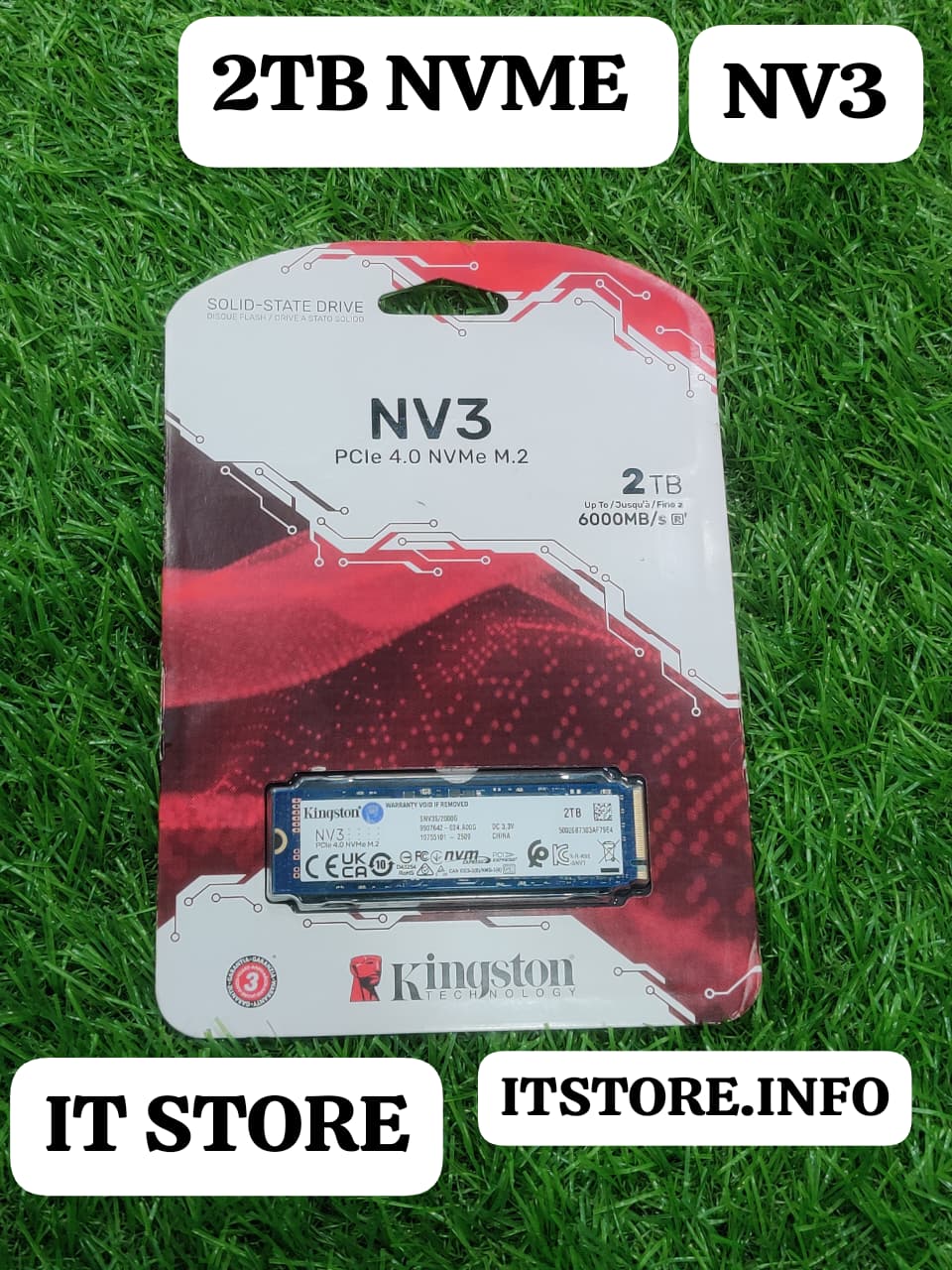 Kingston NV3 2TB PCIe 4.0 NVMe M.2 SSD Front View