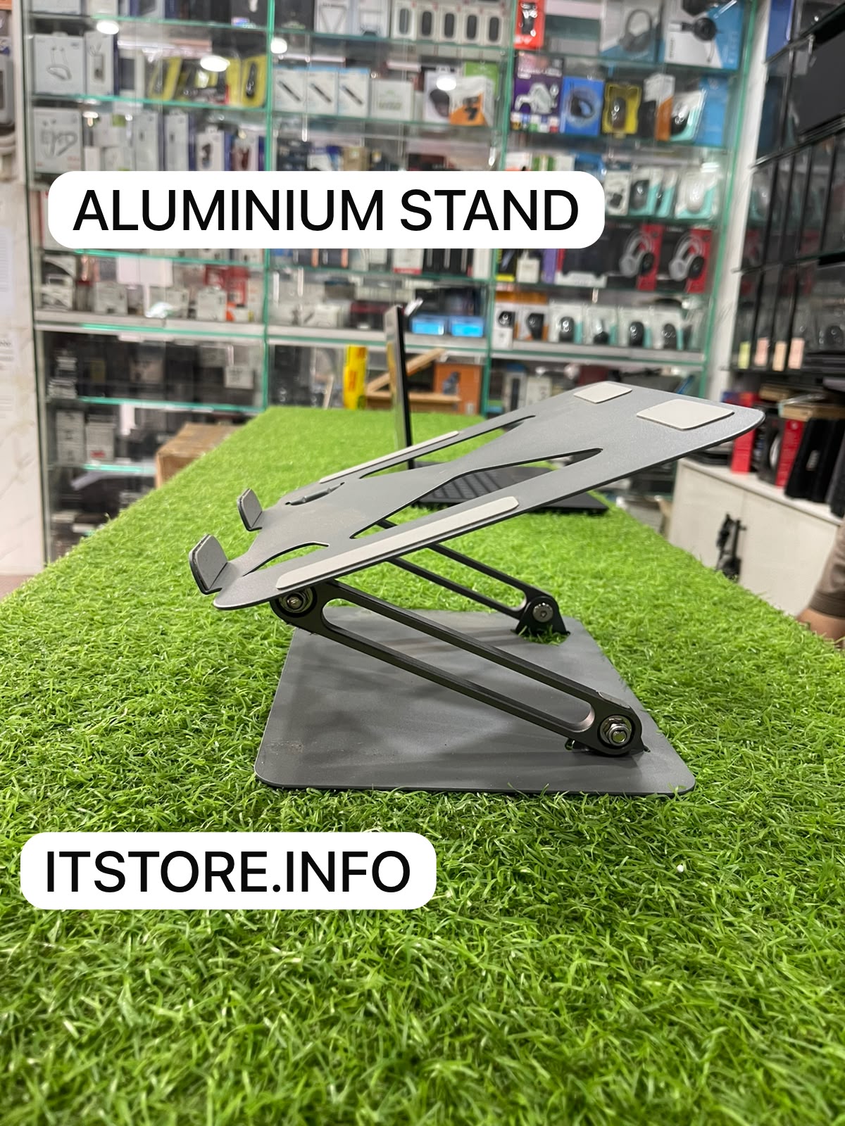 laptop stand adjustable metal plate front anti slip pads view itonline pk