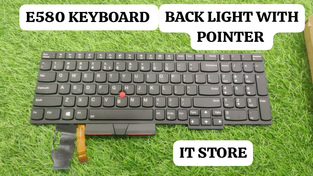 Lenovo ThinkPad E580 Backlit Keyboard with Red Pointer Stick