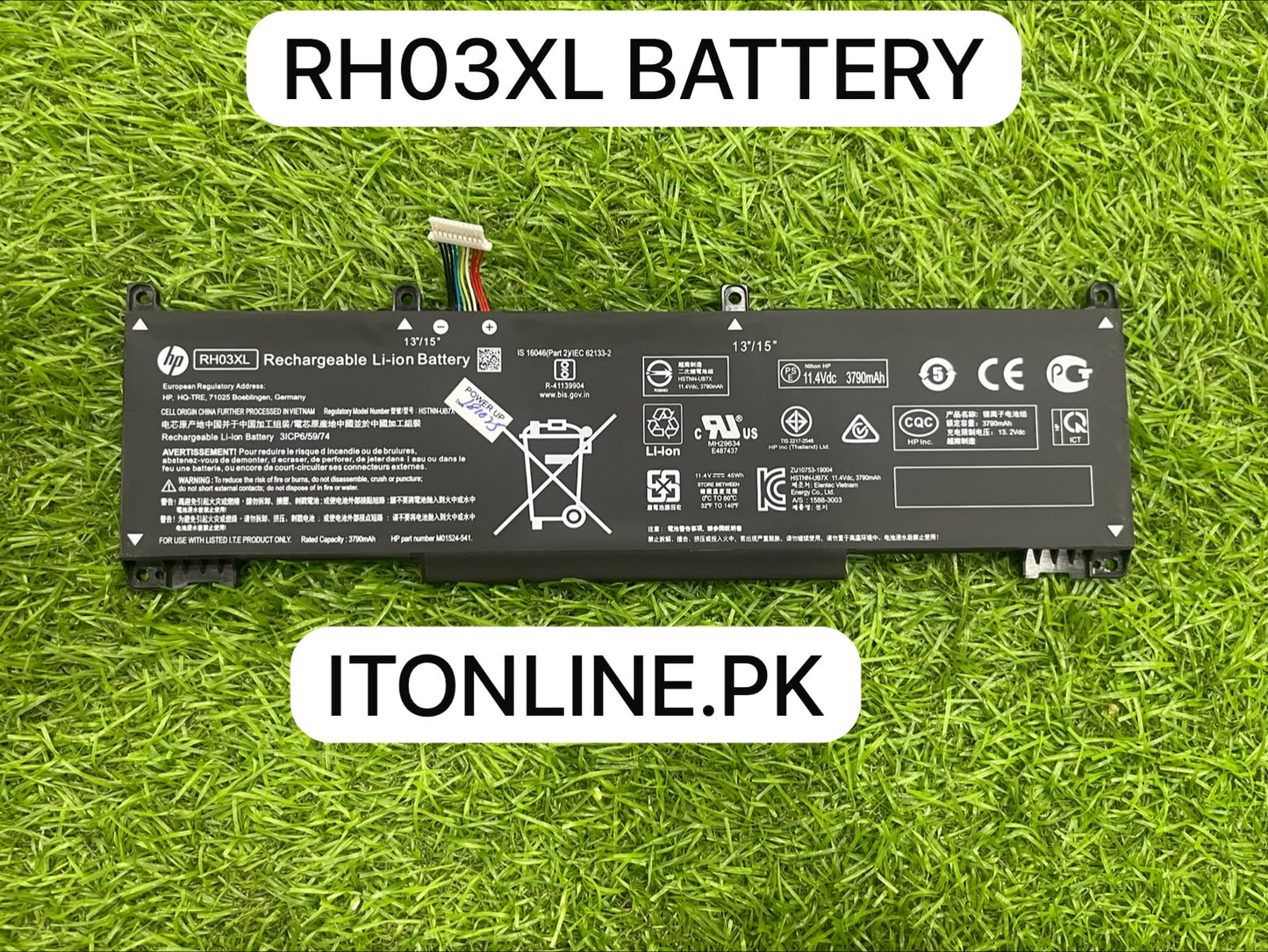 original hp rh03xl laptop battery 11 4v 3790mah front view itonline pk