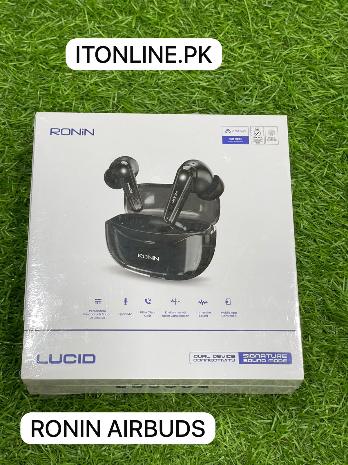 ronin r 7135 lucid true wireless earbuds front box view itonline pk